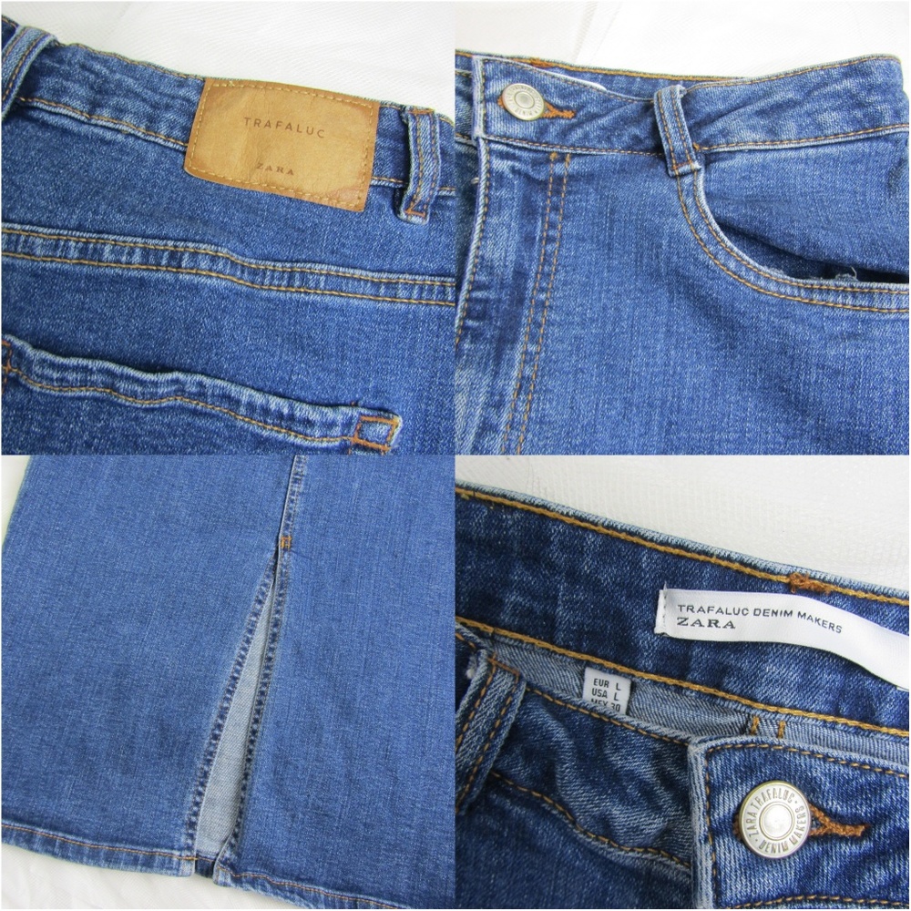 📍SOLD📍Zara | Front Split Denim Pencil Skirt - Picture 4 of 5